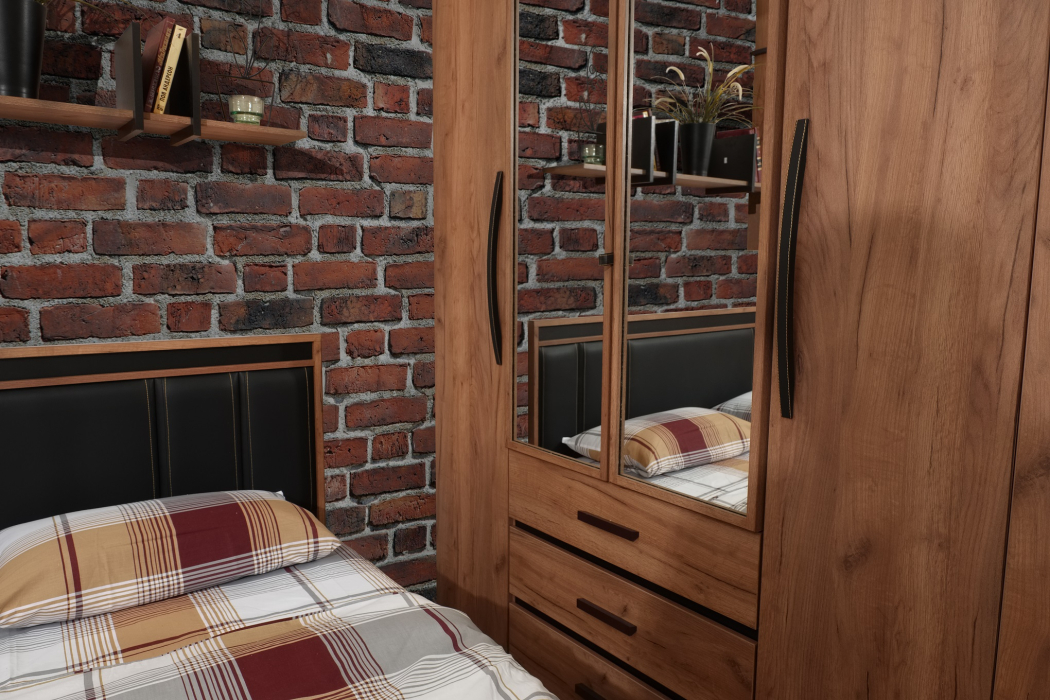 Спальные гарнитуры, Спальня NATURE Крафт. Комплект 1