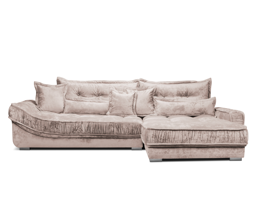 Диваны угловые в гостиную, Диван мягкий угловой Бруно, велюр