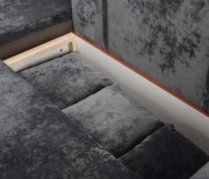 Угловой диван Марго 1 левый, велюр