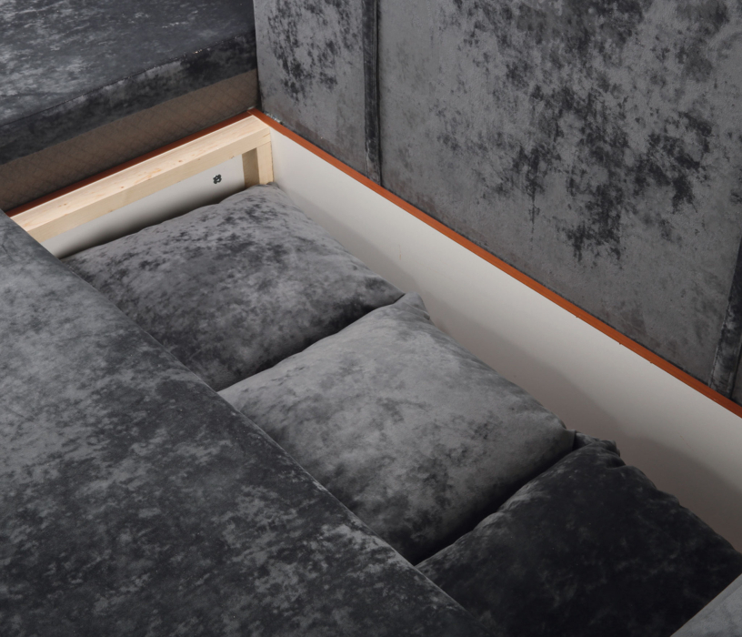 Диваны угловые в гостиную, Угловой диван Марго 1 левый, велюр