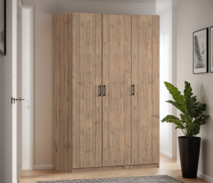 Шкаф трехдверный Макс 1500 мм, вариант №2 (ЛДСП, корпус дуб вотан)