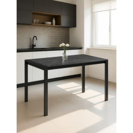 Стол деревянный Центавр 120 (160) х 70 (черный матовый)