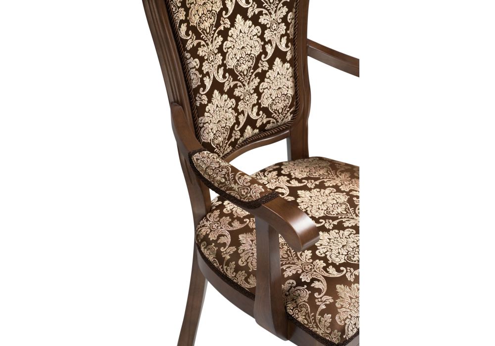 Стулья, Стул деревянный Руджеро патина золото  (с мягкими подлокотниками)