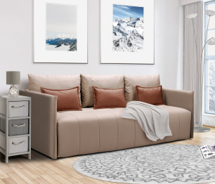 Диван кровать прямой  Чилетти, микровелюр