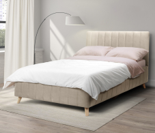 Двуспальные, Кровать с мягким изголовьем Монако 140, микровелюр