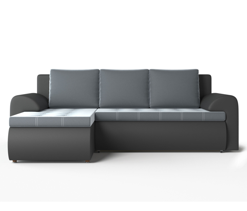 Диваны угловые в гостиную, Угловой диван Ванкувер левый, экокожа/велюр