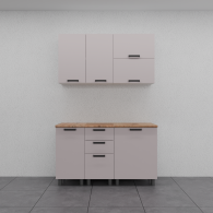 Кухонные гарнитуры, МК Аленушка 1,4м с ящ. Лаванда 