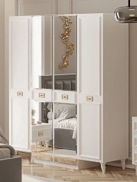 Шкаф в спальню 4х дверный Валенсия (золото)