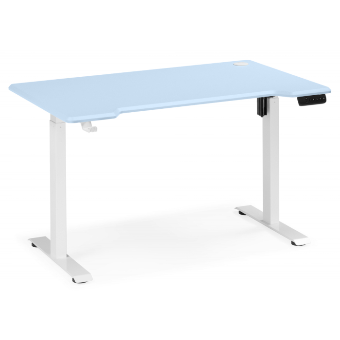 Прямые компьютерные столы, Компьютерный стол Маркос с механизмом подъема 140х80, белый