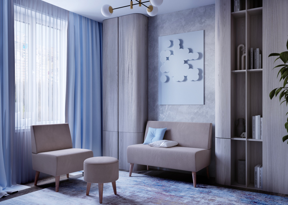 Диваны прямые кухонные, Диван Килт, велюр