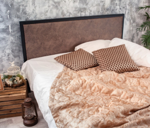 Кровать в стиле лофт Лоренцо 1.2 (Черный)