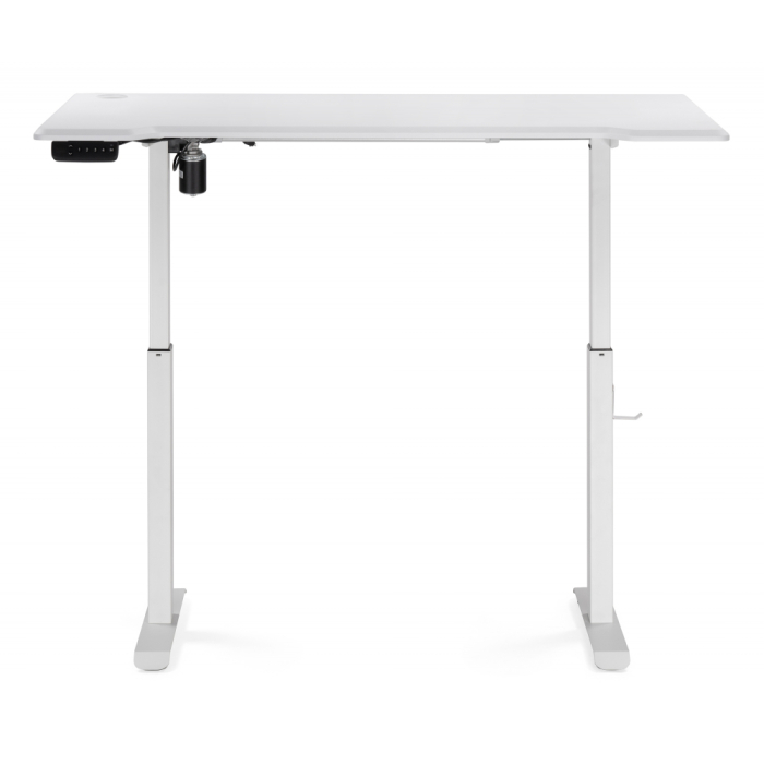 Прямые компьютерные столы, Компьютерный стол Маркос с механизмом подъема 140х80х75, белый