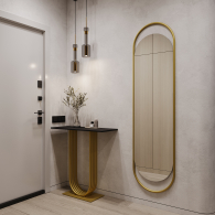 Журнальные столики, Стол консольный с металлическим подстольем ARFEO (Золотой) 80*35*80