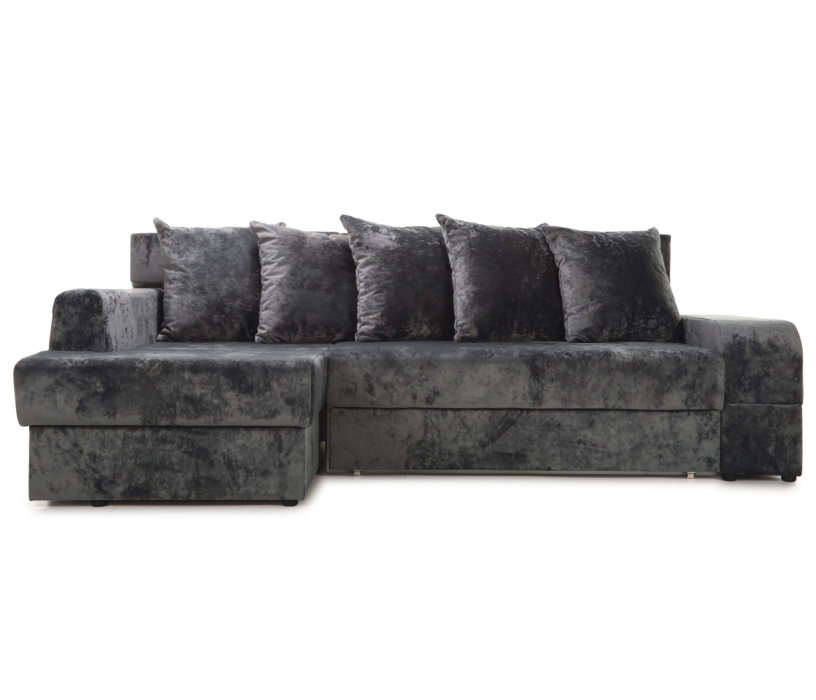 Диваны угловые в гостиную, Угловой диван Марго 1 левый, велюр