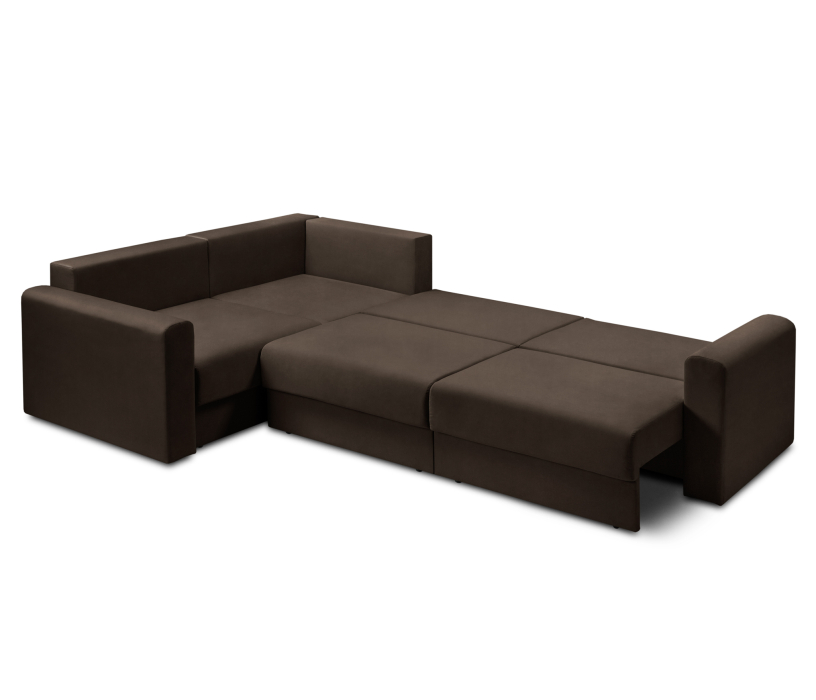 Диваны угловые в гостиную, Диван угловой Мэдисон Лонг со спальным местом, микровелюр