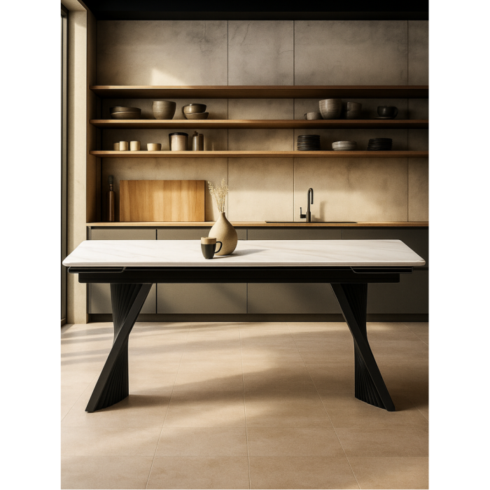 Обеденные столы, Керамический стол Вейв 160(220)х89х75