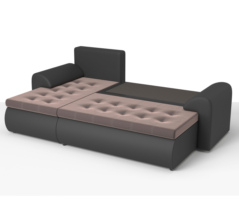 Диваны угловые в гостиную, Угловой диван Ванкувер левый, экокожа/велюр