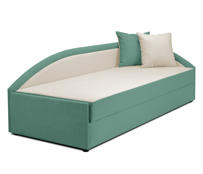 Мягкая кровать, Кровать тахта угловая Дельта с подъемным механизмом, велюр