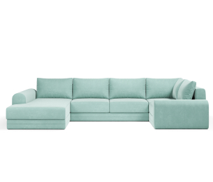 Угловой диван Модерно П-образный, велюр