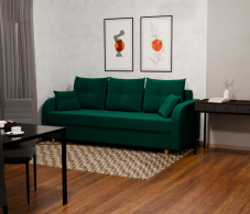 Диваны еврокнижки, Прямой диван Генри,еврокнижка,велюр