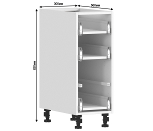 Квадро стол 3 ящ 40х82 см