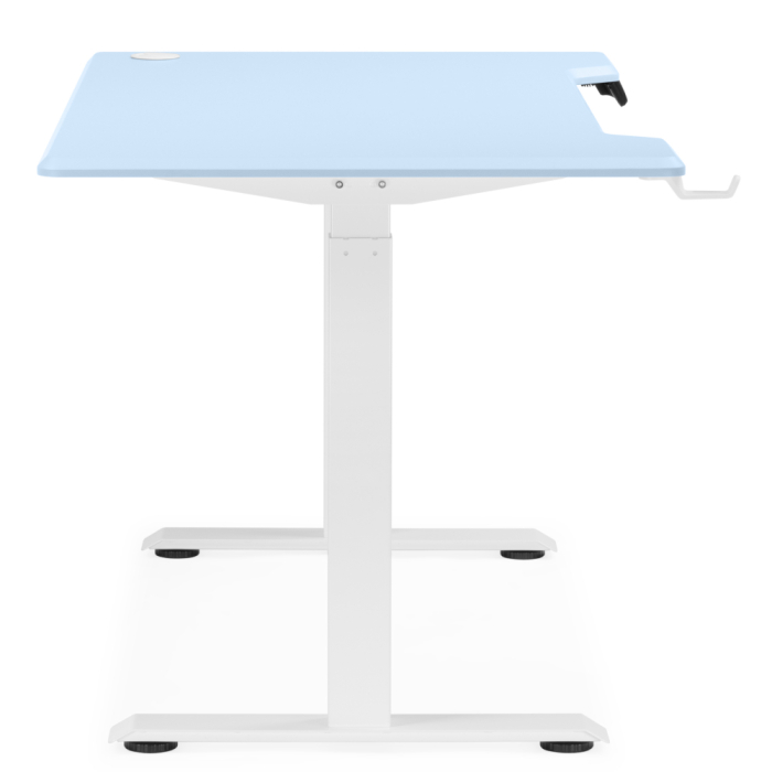 Прямые компьютерные столы, Компьютерный стол Маркос с механизмом подъема 140х80, белый