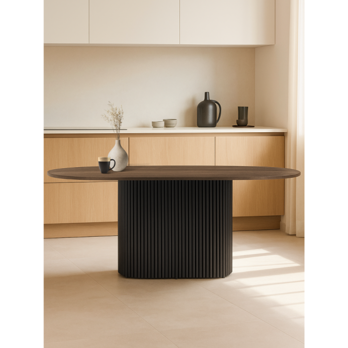 Обеденные столы, Стол Барон О 180 х 90 (черные ноги)