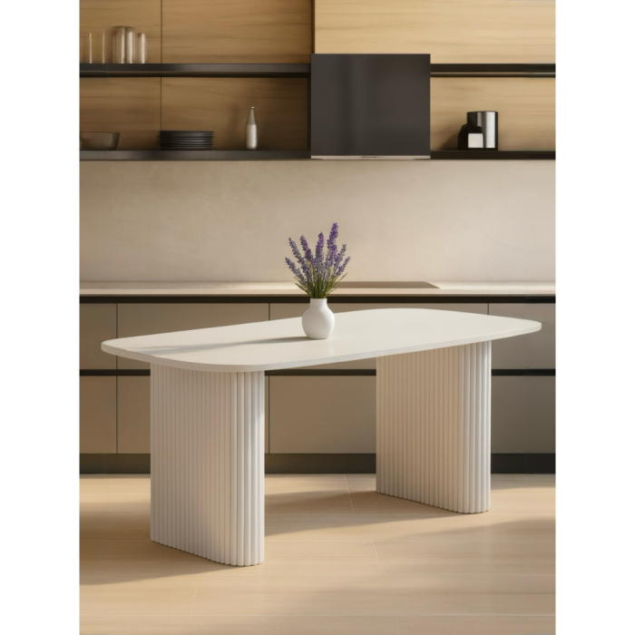 Обеденные столы, Деревянный стол Бавария 200*90 (белые ноги)