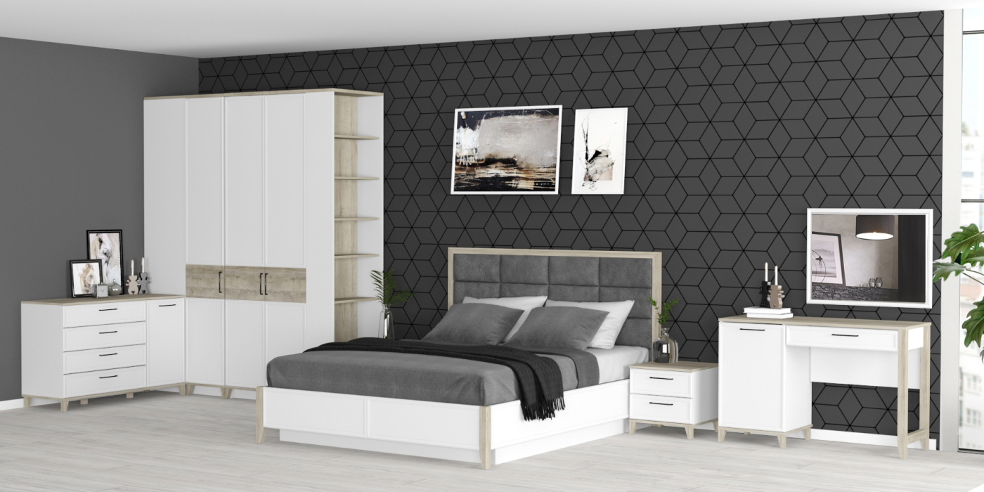 Двуспальные, Модульная система AURELIO (модуль 306) Кровать Люкс 1800 с п/м