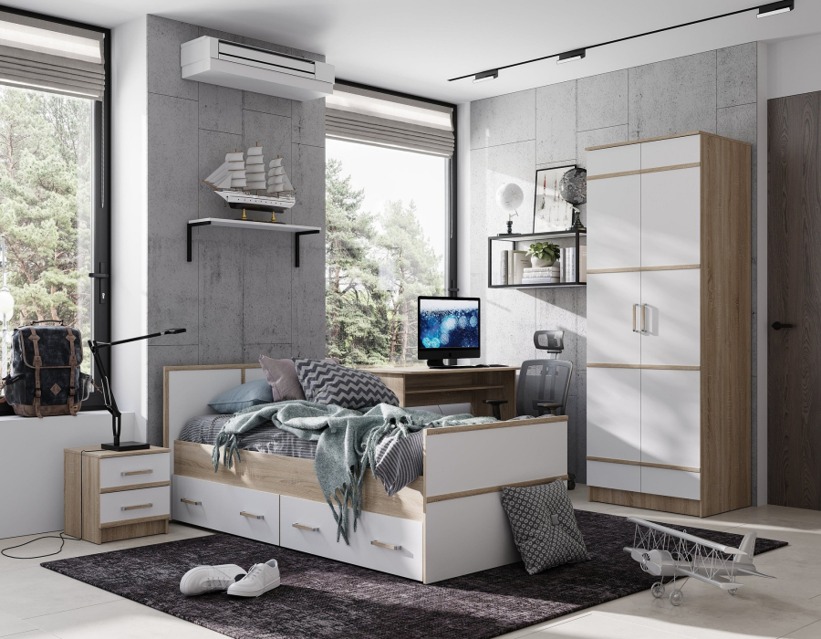 Кровати 90 см, Кровать Сакура с реечным настилом 90х200