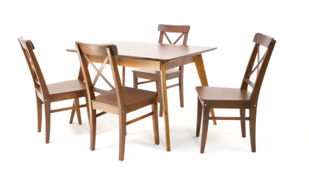 Стол Сканди 120 орех со стульями Ингольф Орех