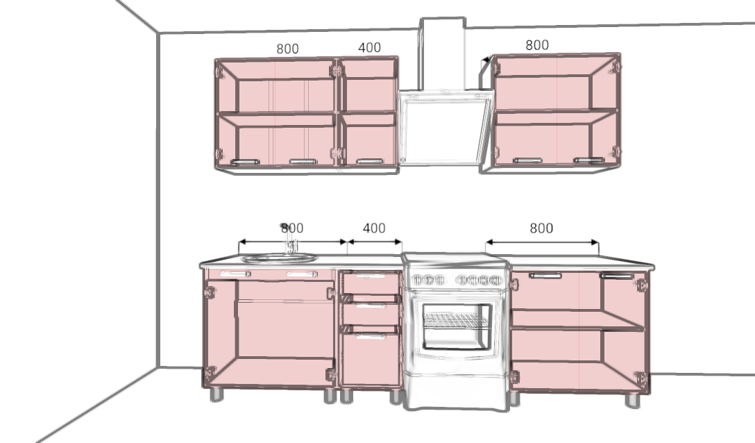 Кухонные гарнитуры, ГК Аленушка 2 м Лилия