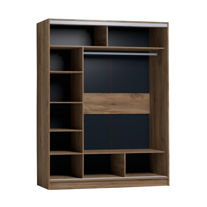 Шкафы-купе 2-х дверные, Шкаф-купе 2-дв  Strike 1600 лдсп/лдсп  (в2105*ш1600*г595)