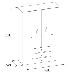 Шкаф для одежды и белья Neo 555