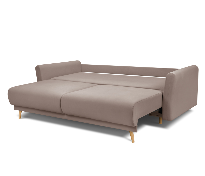 Диваны еврокнижки, Диван кровать прямой со спальным местом "Мия", микровелюр