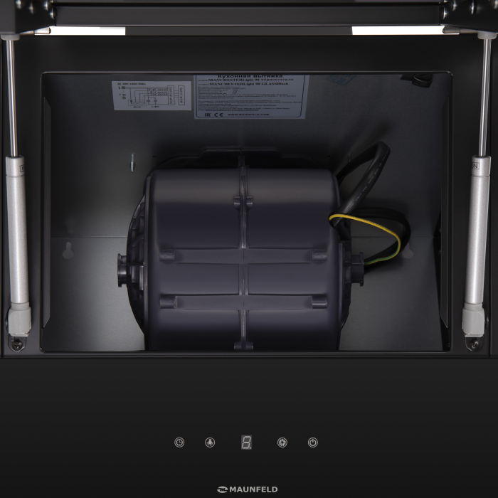 Вытяжки, Вытяжка MAUNFELD MANCHESTER LIGHT 90 черное стекло