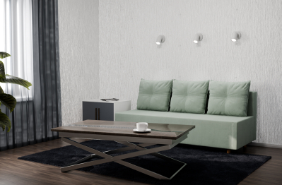 Прямой диван Сияние,еврокнижка,велюр