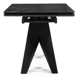 Стеклянный стол Блэкберн new 140(200)х80х75