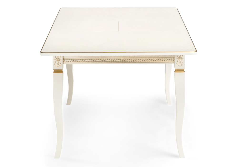 Обеденные столы, Стол деревянный Балмет молочный/золото