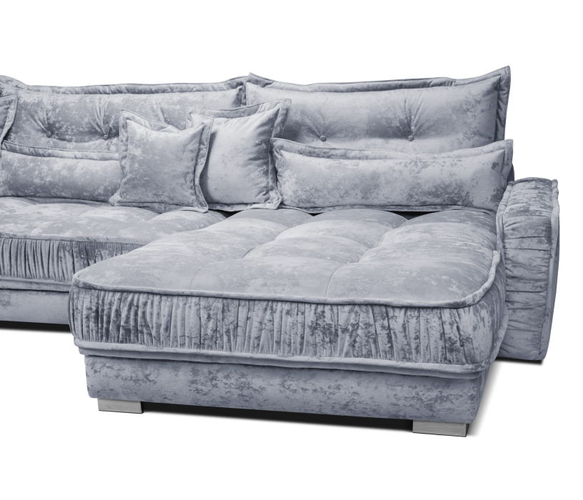 Диваны угловые в гостиную, Диван мягкий угловой Бруно, велюр