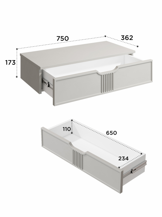 Прикроватные тумбы, Тумба подвесная Эмилия ЭЛ-22