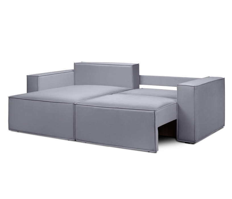 Диваны угловые в гостиную, Диван угловой Чикаго со спальным местом, микровелюр