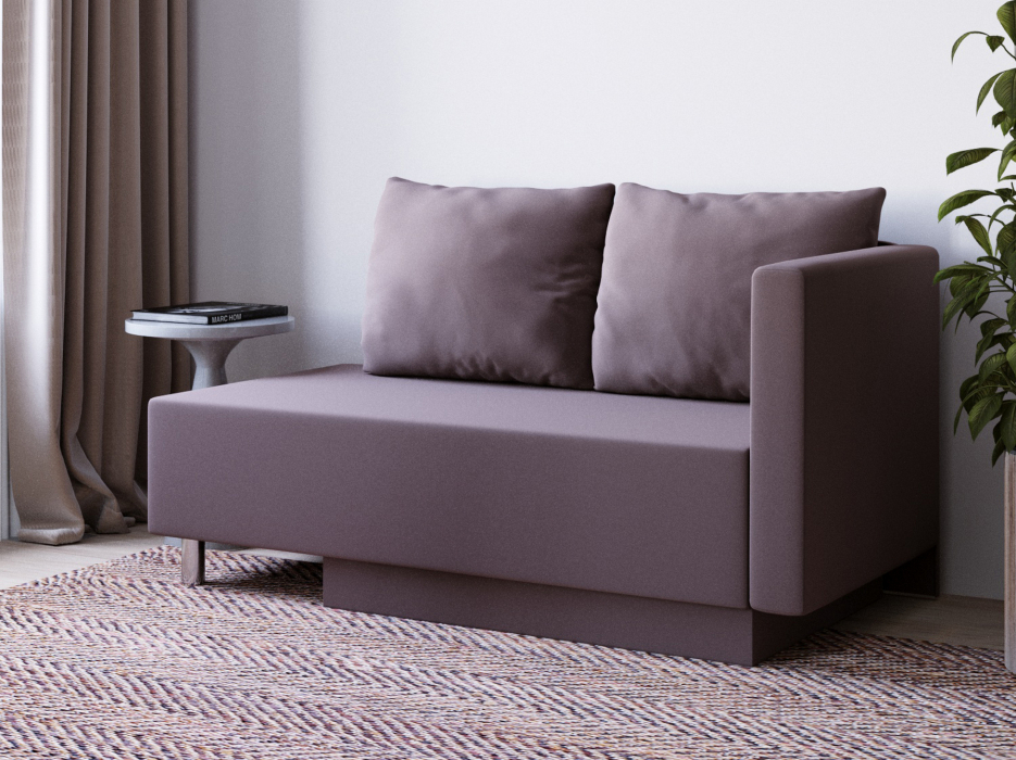 Диваны кровати со спальным местом, Кушетка Леон Lux, универсальный,  велюр