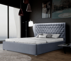 Мягкая кровать, Кровать Мишель 1400 с подъемным механизмом, микровелюр