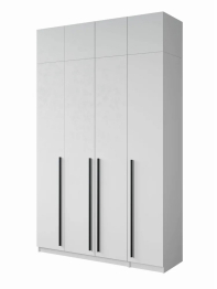 Шкаф для одежды распашной с ящиками 4-х дверный с антресолью, София, 2600х1600х520 мм