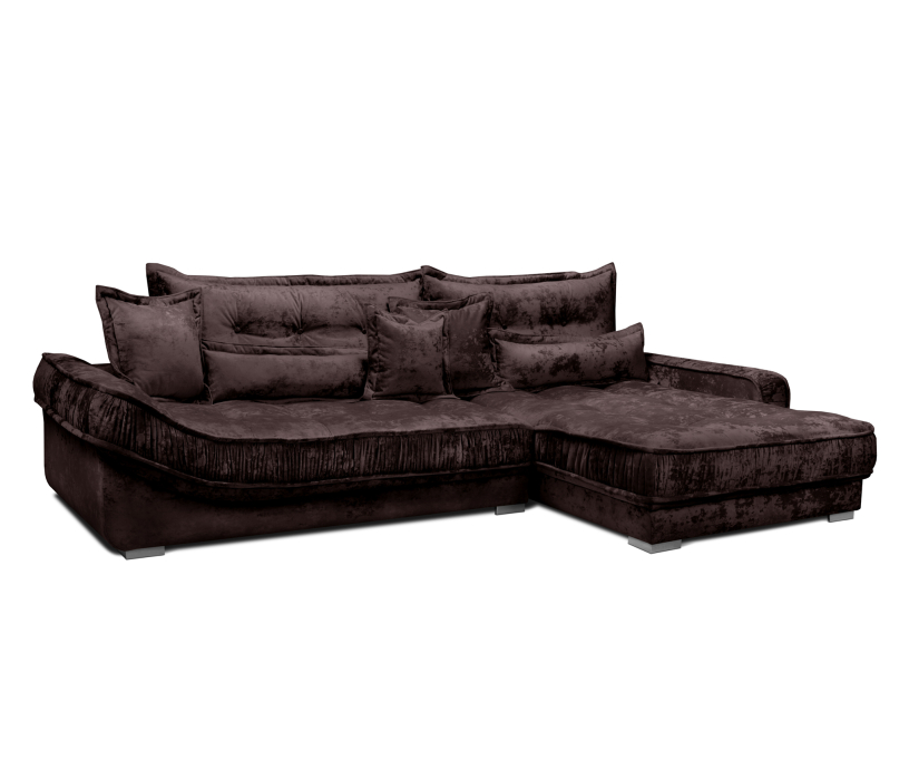 Диваны угловые в гостиную, Диван мягкий угловой Бруно, велюр