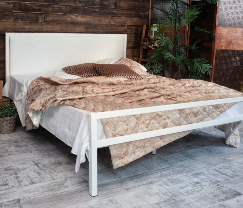 Кровати 160х200, Кровать в стиле лофт Лоренцо 1.6 (Белый)