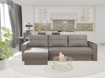 Угловой Диван Лофт-2 с выдвижной оттоманкой, НПБ, Квест