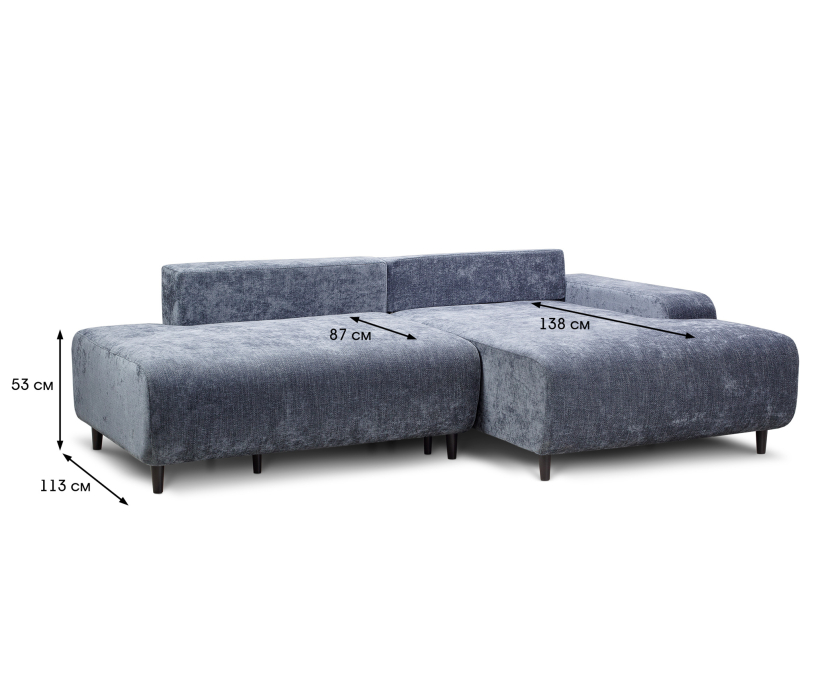 Диваны угловые в гостиную, Диван кровать угловой Монреаль, шенилл