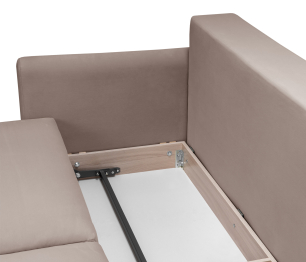 Диван кровать прямой со спальным местом "Мия", микровелюр